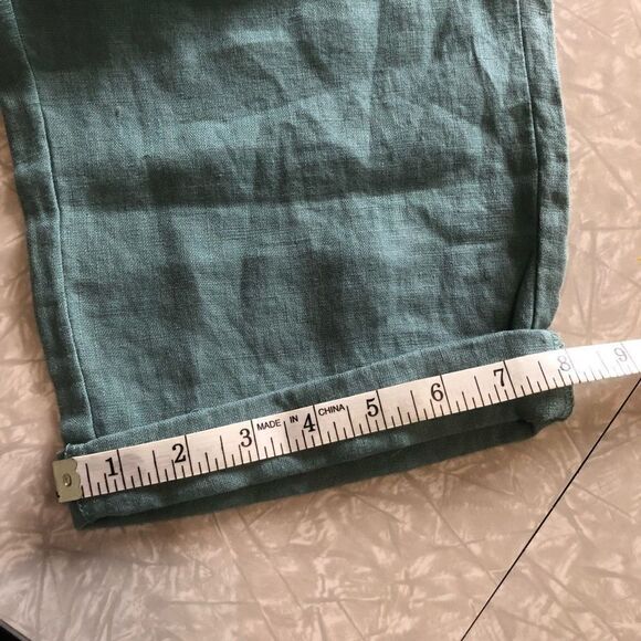 Linen Cropped Pants Sz 16 - Picture 10 of 11